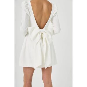 Anne Louise Boutique White Bow Dress - Rouge Collection XS